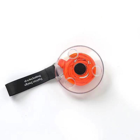 Darrahopens Home & Garden > Travel > Packing Organisers 2-PCS Orange Compact Retractable Shopping Bag with Durable Nylon and ABS Plastic Disc Design for Everyday Use Local Standard Fit