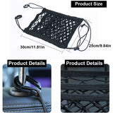 Darrahopens Home & Garden > Travel > Packing Organisers 3-Layer Car Mesh Bag, Seat Back Mesh Bag, Rear Child Safety Door, Luggage Tissue Holder, Driver Storage Mesh Bag
