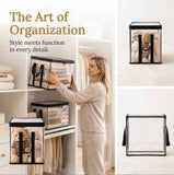 Darrahopens Home & Garden > Travel > Packing Organisers 3 Pcs Large Clear PVC Book Storage Box – Foldable, Dustproof & Transparent Organizer with Handles for Home, Classroom & Office (38×24×32cm)