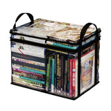 Darrahopens Home & Garden > Travel > Packing Organisers 3 Pcs Large Clear PVC Book Storage Box – Foldable, Dustproof & Transparent Organizer with Handles for Home, Classroom & Office (38×24×32cm)