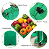 Darrahopens Home & Garden > Travel > Packing Organisers 4 x Reusable Supermarket Shopping Trolley Clip-on Large Foldable Grab Handle Bag