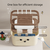 Darrahopens Home & Garden > Travel > Packing Organisers Beige Router Storage Box – Multi-Layer Cable Management Organizer for Home Wi-Fi Equipment