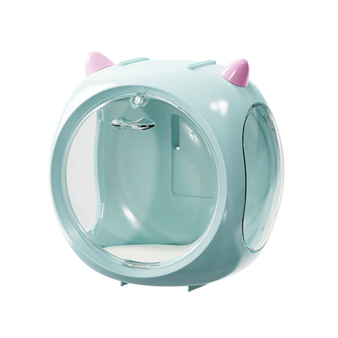 Darrahopens Home & Garden > Travel > Packing Organisers Blue Cute Magnetic Display Case - Dustproof 'Space Capsule' Box for Figures & Collectibles