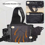 Darrahopens Home & Garden > Travel > Packing Organisers Camouflage Fishing Waist Bag – Large Capacity Multi-layer Partition, Side Pockets & Winding Strap for Full Loading, Breathable Shoulder Strap for Long-lasting Comfort(Black camouflage)