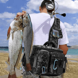 Darrahopens Home & Garden > Travel > Packing Organisers Camouflage Fishing Waist Bag – Large Capacity Multi-layer Partition, Side Pockets & Winding Strap for Full Loading, Breathable Shoulder Strap for Long-lasting Comfort（khaki）