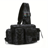 Darrahopens Home & Garden > Travel > Packing Organisers Camouflage Fishing Waist Bag – Large Capacity Multi-layer Partition, Side Pockets & Winding Strap for Full Loading, Breathable Shoulder Strap for Long-lasting Comfort（khaki）