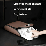 Darrahopens Home & Garden > Travel > Packing Organisers Car Trunk Shoe Box Organizer: Waterproof and Durable PVC Leather, Easy Installation with Velcro, Large Capacity for a Tidy Trunk, Say Goodbye to Mess and Travel in Style!/BROWN In Australia - Darrahopens