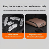 Darrahopens Home & Garden > Travel > Packing Organisers Car Trunk Shoe Box Organizer: Waterproof and Durable PVC Leather, Easy Installation with Velcro, Large Capacity for a Tidy Trunk, Say Goodbye to Mess and Travel in Style!/BROWN In Australia - Darrahopens