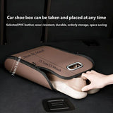 Darrahopens Home & Garden > Travel > Packing Organisers Car Trunk Shoe Box Organizer: Waterproof and Durable PVC Leather, Easy Installation with Velcro, Large Capacity for a Tidy Trunk, Say Goodbye to Mess and Travel in Style!/BROWN In Australia - Darrahopens