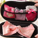 Darrahopens Home & Garden > Travel > Packing Organisers Fashionable EVA Bra Travel Storage Bag: Large Capacity Portable with Lid, Compression Resistant Anti Deformation, Essential for Business Trips, Beautiful and Practical/Black and white stripes In Australia - Darrahopens