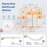 Darrahopens Home & Garden > Travel > Packing Organisers Light Grey Nursery Storage Organizer - Heavy Duty Reinforced Hanging Diaper Caddy for Crib or Wall (58x30x50 cm)