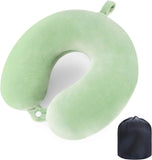 Darrahopens Home & Garden > Travel > Packing Organisers Memory Foam Travel Pillow Neck Support for Airplane Train Car Office Compatible with Travel Essential Long Time Flight Pillows Gray or Green One Size