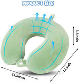 Darrahopens Home & Garden > Travel > Packing Organisers Memory Foam Travel Pillow Neck Support for Airplane Train Car Office Compatible with Travel Essential Long Time Flight Pillows Gray or Green One Size