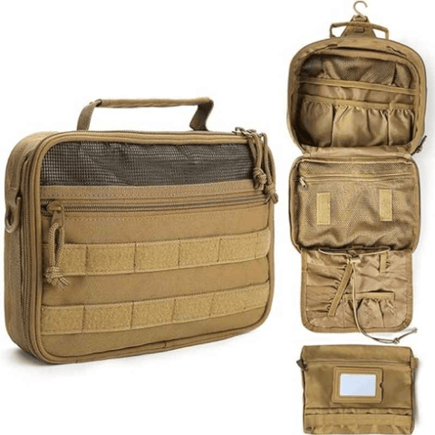 Darrahopens Home & Garden > Travel > Packing Organisers Multifunctional Hanging Toiletry Bag, 8-Compartment Storage, Waterproof and Portable, Essential for Travel and Home Use(brown)