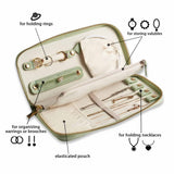 Darrahopens Home & Garden > Travel > Packing Organisers Pink Portable Travel Jewelry Organizer - Anti-Tangle Storage for Necklaces, Earrings, Rings & Bracelets (24.9x11.4 cm)