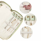 Darrahopens Home & Garden > Travel > Packing Organisers Pink Portable Travel Jewelry Organizer - Anti-Tangle Storage for Necklaces, Earrings, Rings & Bracelets (24.9x11.4 cm)