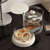 Darrahopens Home & Garden > Travel > Packing Organisers Rotating Jewelry Storage Box Transparent Multi-Compartment Design for Earrings and Hair Accessories Space-Saving Organization Solution for Local Vanities(Five layers)