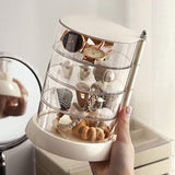 Darrahopens Home & Garden > Travel > Packing Organisers Rotating Jewelry Storage Box Transparent Multi-Compartment Design for Earrings and Hair Accessories Space-Saving Organization Solution for Local Vanities(Five layers)