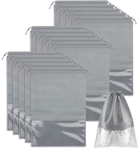 Darrahopens Home & Garden > Travel > Packing Organisers Shoe Travel Bags - Non-Woven Dust Bags - Medium to Large - Portable Drawstring - Space-Saving Shoe Storage Bags Organizer - Pack of 15