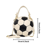 Darrahopens Home & Garden > Travel > Packing Organisers Soccer Theme Ladies Handbag, PU Material, Hand Carry Shoulder Crossbody Three Ways, Daily Outing Versatile Fashion(brown)