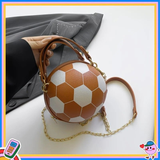 Darrahopens Home & Garden > Travel > Packing Organisers Soccer Theme Ladies Handbag, PU Material, Hand Carry Shoulder Crossbody Three Ways, Daily Outing Versatile Fashion(green)