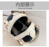 Darrahopens Home & Garden > Travel > Packing Organisers Soccer Theme Ladies Handbag, PU Material, Hand Carry Shoulder Crossbody Three Ways, Daily Outing Versatile Fashion(PINK)