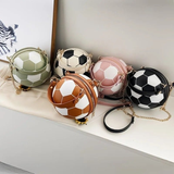 Darrahopens Home & Garden > Travel > Packing Organisers Soccer Theme Ladies Handbag, PU Material, Hand Carry Shoulder Crossbody Three Ways, Daily Outing Versatile Fashion(white)