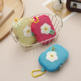 Darrahopens Home & Garden > Travel > Packing Organisers Storage Bag - Cute Mesh - Flowers - Keychain Wallet - Headphone Bag - Pendant Storage Bag - Multifunctional - Blue