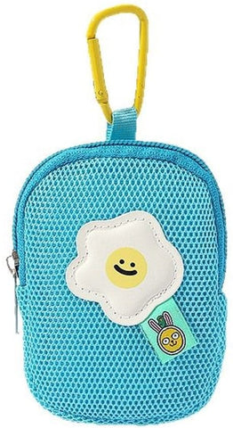 Darrahopens Home & Garden > Travel > Packing Organisers Storage Bag - Cute Mesh - Flowers - Keychain Wallet - Headphone Bag - Pendant Storage Bag - Multifunctional - Blue