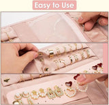 Darrahopens Home & Garden > Travel > Packing Organisers Storage Bag - Travel Jewelry Storage Bag - Tangle-Free - Foldable - Small Jewelry Roll - Luggage Accessory - For Necklaces, Earrings, Rings, Bracelets, Watches - Pink
