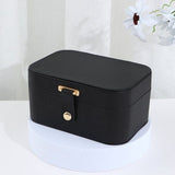 Darrahopens Home & Garden > Travel > Packing Organisers Travel Jewelry Case - 2 Layers with Velvet & Detachable Compartments - For Necklaces, Earrings & Bracelets - Black