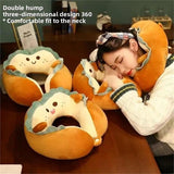 Darrahopens Home & Garden > Travel > Packing Organisers U-Shaped Neck Pillow Made of Soft Plush - Cute Bread Design - Breathable & Comfortable Travel Pillow for Neck Support