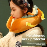 Darrahopens Home & Garden > Travel > Packing Organisers U-Shaped Neck Pillow Made of Soft Plush - Cute Bread Design - Breathable & Comfortable Travel Pillow for Neck Support