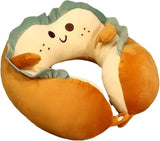 Darrahopens Home & Garden > Travel > Packing Organisers U-Shaped Neck Pillow Made of Soft Plush - Cute Bread Design - Breathable & Comfortable Travel Pillow for Neck Support