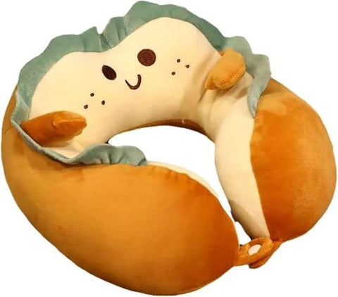 Darrahopens Home & Garden > Travel > Packing Organisers U-Shaped Neck Pillow Made of Soft Plush - Cute Bread Design - Breathable & Comfortable Travel Pillow for Neck Support
