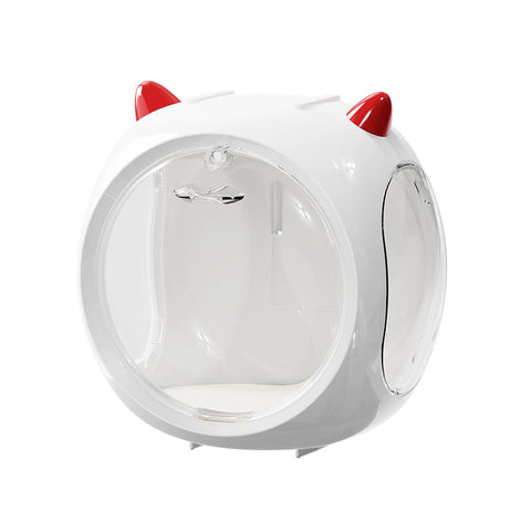 Darrahopens Home & Garden > Travel > Packing Organisers White Cute Magnetic Display Case - Dustproof 'Space Capsule' Box for Figures & Collectibles