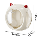 Darrahopens Home & Garden > Travel > Packing Organisers White Cute Magnetic Display Case - Dustproof 'Space Capsule' Box for Figures & Collectibles