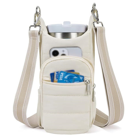 Darrahopens Home & Garden > Travel > Packing Organisers White Women's Crossbody Water Bottle Bag-Perfect for Hiking and Cycling