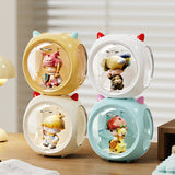 Darrahopens Home & Garden > Travel > Packing Organisers Yellow Cute Magnetic Display Case - Dustproof 'Space Capsule' Box for Figures & Collectibles