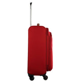Darrahopens Home & Garden > Travel Pierre Cardin 40L Cabin Soft-Shell Suitcase Travel Luggage Bag 4-Wheel Case - Red