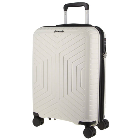 Darrahopens Home & Garden > Travel Pierre Cardin 65cm Medium Hard-Shell Suitcase Travel Luggage Bag - White