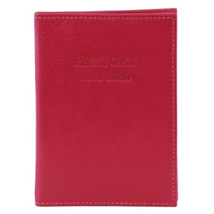 Darrahopens Home & Garden > Travel Pierre Cardin Slim Leather Passport Wallet Holder RFID Case Cover - Fuschia
