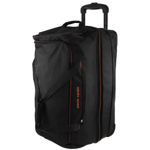 Darrahopens Home & Garden > Travel Pierre Cardin Trolley Bag Medium Soft Travel Luggage Wheeled Duffle 72cm - Black