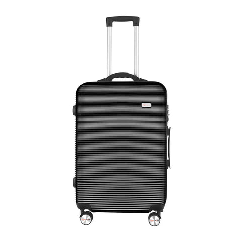 Darrahopens Home & Garden > Travel > Suitcases 24" Digital Weighing Scale and USB Charging Port Lightweight Luggage Suitcase Silver Black
