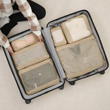 Darrahopens Home & Garden > Travel > Suitcases 6pcs Compression Packing Cubes Type B Travel Suitcase Organizer Storage Bags