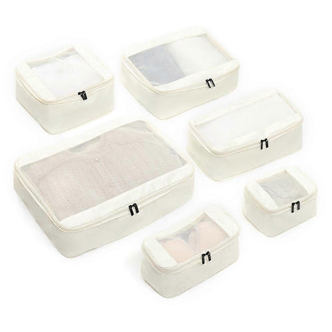 Darrahopens Home & Garden > Travel > Suitcases 6pcs Compression Packing Cubes Type B Travel Suitcase Organizer Storage Bags