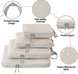Darrahopens Home & Garden > Travel > Suitcases 6pcs Packing Cubes Set Compression Bags & Organizers for Travel Suitcases