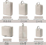 Darrahopens Home & Garden > Travel > Suitcases 6pcs Packing Cubes Set Compression Bags & Organizers for Travel Suitcases