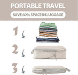 Darrahopens Home & Garden > Travel > Suitcases 6pcs Packing Cubes Set Compression Bags & Organizers for Travel Suitcases