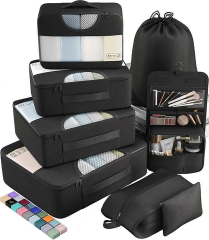 Darrahopens Home & Garden > Travel > Suitcases 8pcs Travel Packing Cubes Set Suitcase Organizer for Travel Essentials